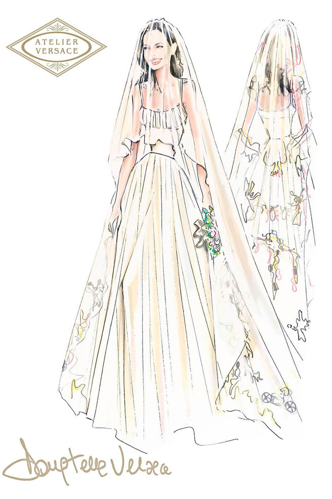 Свадебное платье Анджелины Джоли от Versace